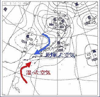 2005年5月2日 沖縄地方が梅雨入りした日の天気図